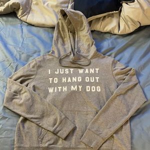 Dog quote hooded shirt
